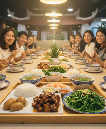 Thực đơn cơm trưa Tân Phú đa dạng cho dân văn phòng